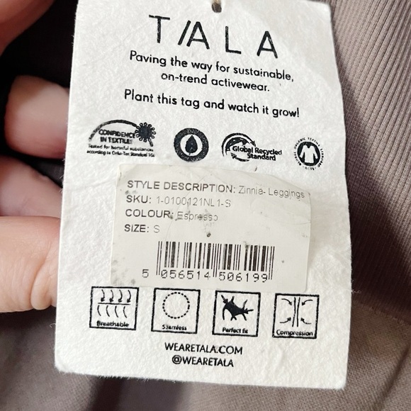 Tala by Grace Beverly Zinnia Athletic Leggings Espresso Brown Size Small NEW - Picture 12 of 12